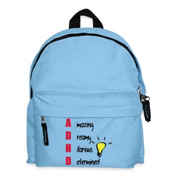 Don de soutien TDAH / TDAH - Sac à dos Enfant - bleu clair - Devant