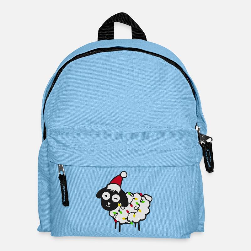 Weihnachts Schaf - Kinder Rucksack - Hellblau