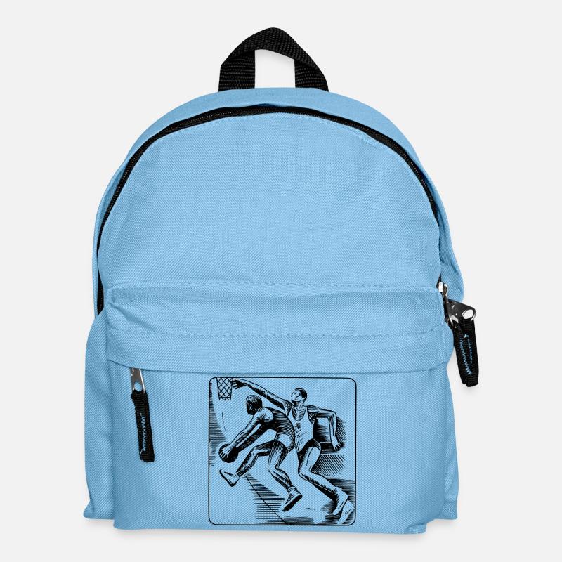 Basketball - Kinder Rucksack - Hellblau