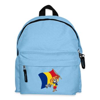Romania Fan Dog - Kids' Backpack - light blue - Front