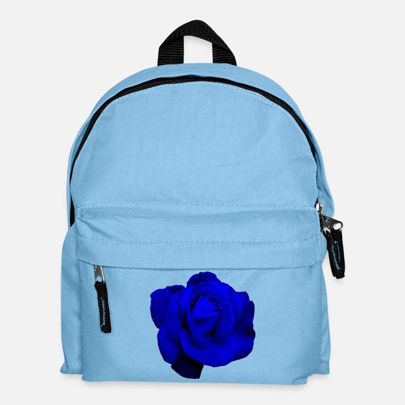 Blaue Rose - Kinder Rucksack - Hellblau