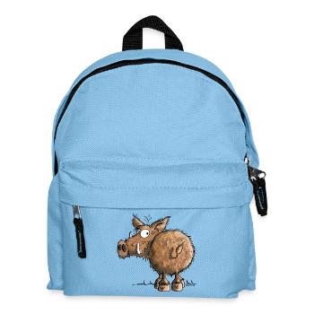 Funny Wild Boar - Kids' Backpack - light blue - Front