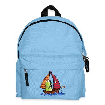 Frosch auf See - Kinder Rucksack - Hellblau - Vorne