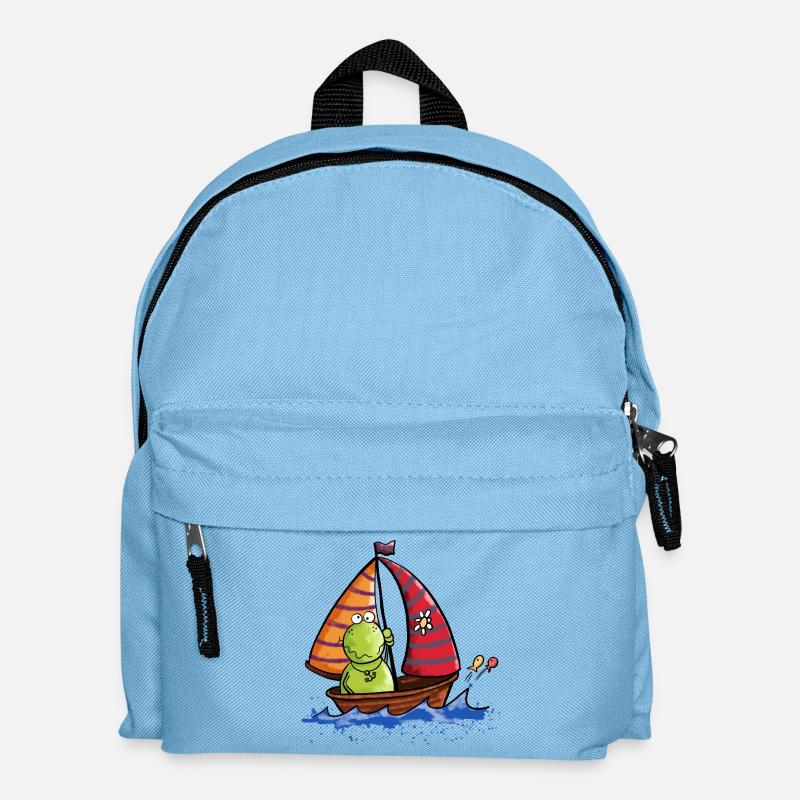 Frosch auf See - Kinder Rucksack - Hellblau