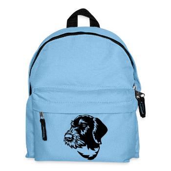 German Wirehaired Pointer - Kids' Backpack - light blue - Front