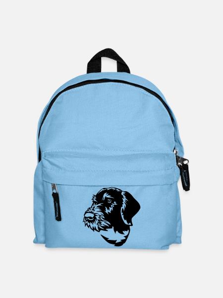 Deutsch Drahthaar - Kinder Rucksack - Hellblau