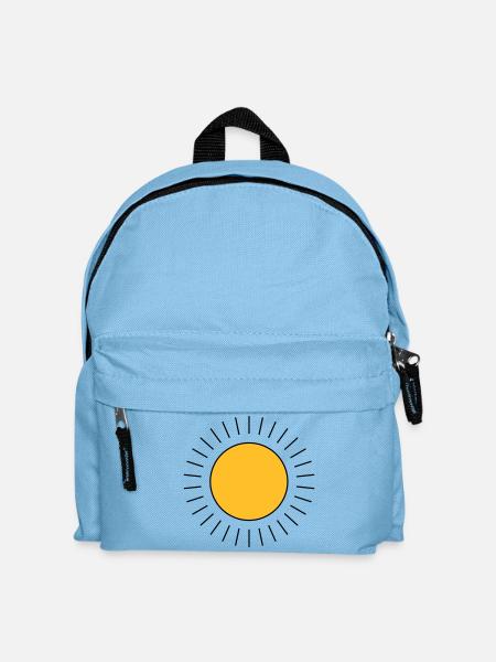 Sonne - Kinder Rucksack - Hellblau