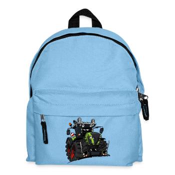 0927 C TRAKTOR GRÜN - Kinder Rucksack - Hellblau - Vorne