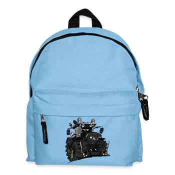 0927 C TRAKTOR SCHWARZ - Kinder Rucksack - Hellblau - Vorne