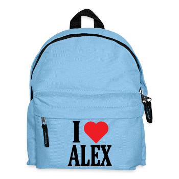 t-shirt I love Alex t-shirt I love Alex - Kids' Backpack - light blue - Front