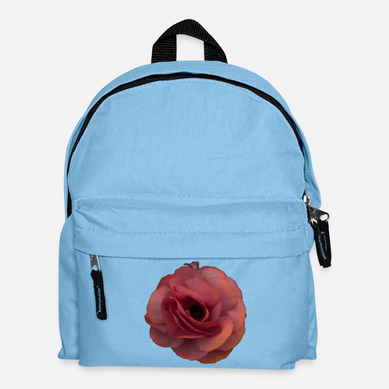 Rosa Rose Blütenpracht - Kinder Rucksack - Hellblau