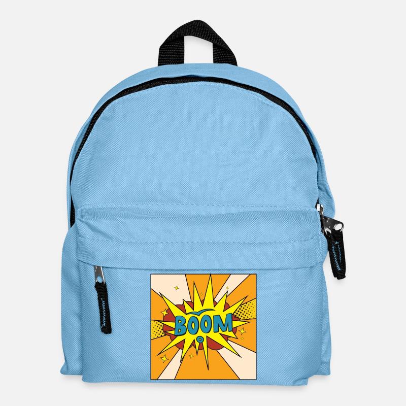 Boom Comic Explosion Stil - Kinder Rucksack - Hellblau