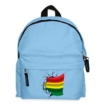 Drapeau de la Bolivie - Bolivie - Drapeau Broken Design - Sac à dos Enfant - bleu clair - Devant