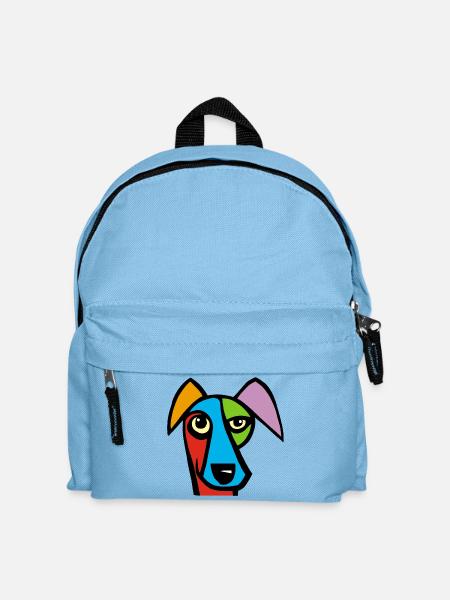 Lustiger Hund - Kinder Rucksack - Hellblau