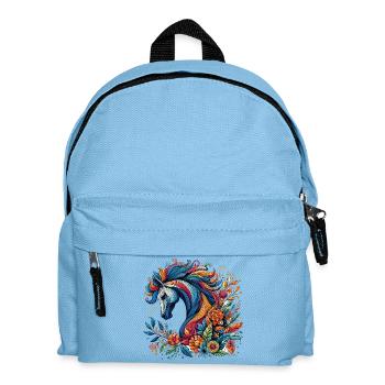 Pferd - Kinder Rucksack - Hellblau - Vorne