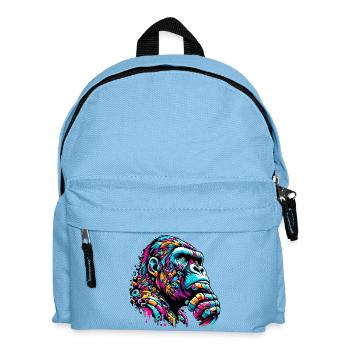 Gorilla - Kinder Rucksack - Hellblau - Vorne
