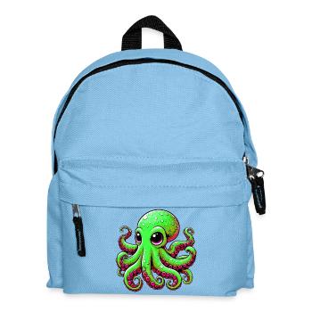 Krake - Kinder Rucksack - Hellblau - Vorne