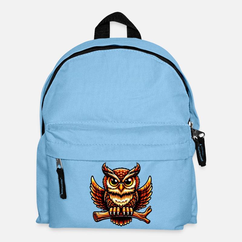 Eule - Kinder Rucksack - Hellblau