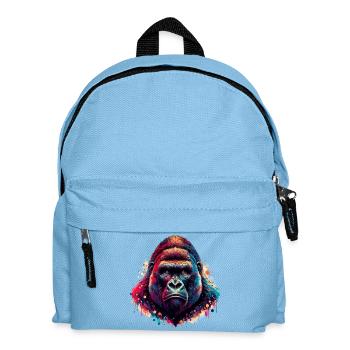 Gorilla - Kinder Rucksack - Hellblau - Vorne