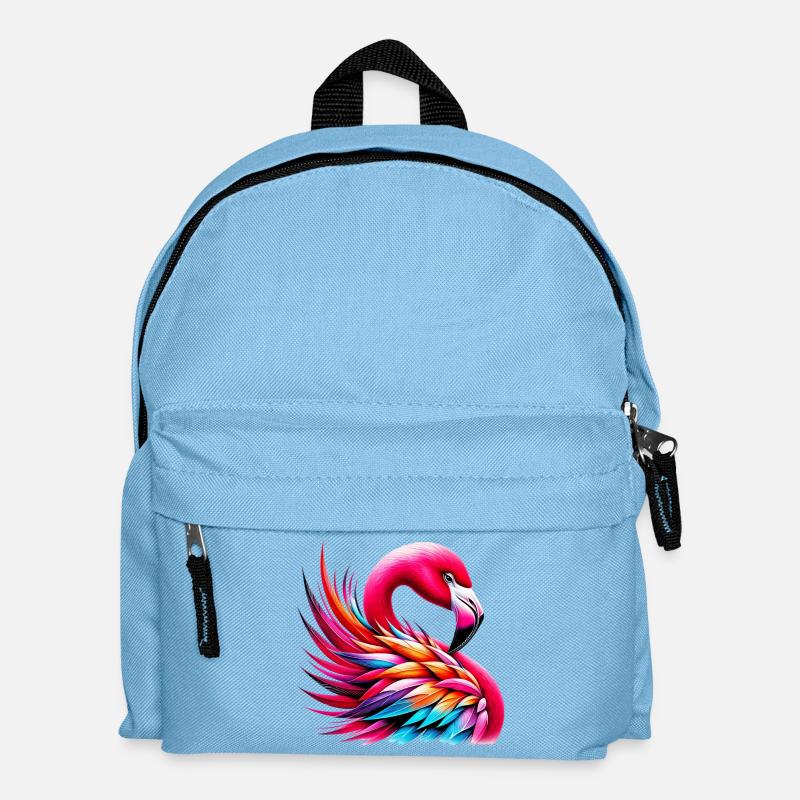 Flamingo - Kinder Rucksack - Hellblau