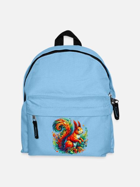 Eichhörnchen - Kinder Rucksack - Hellblau