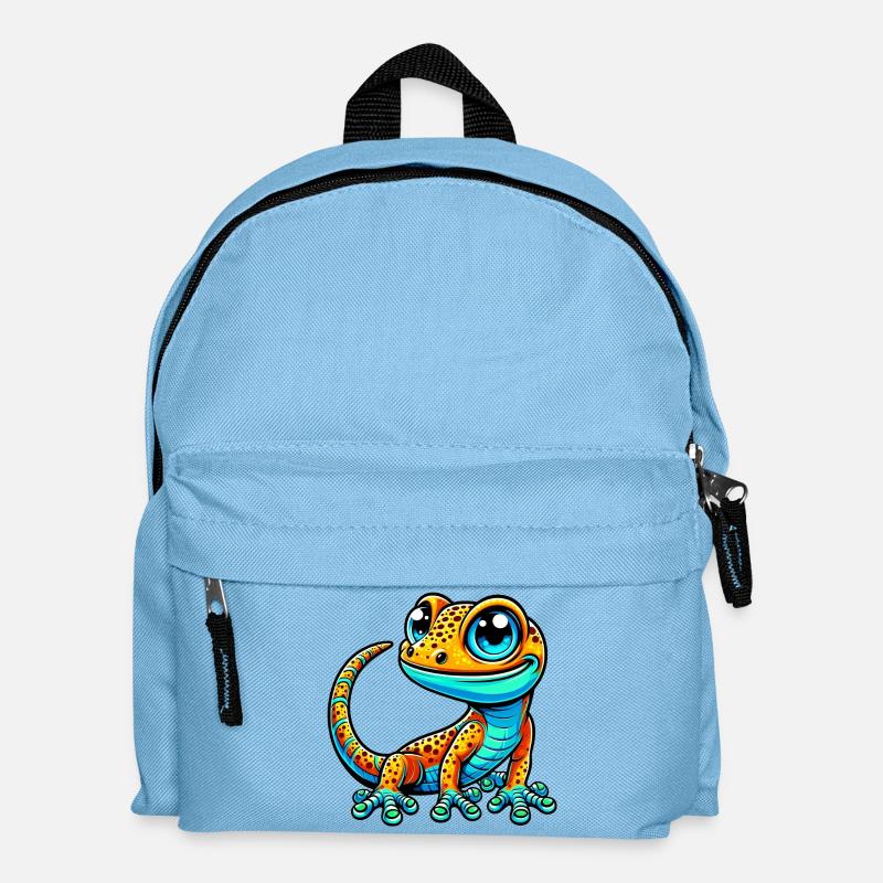 Gecko - Kinder Rucksack - Hellblau