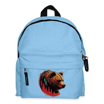 Bär - Kinder Rucksack - Hellblau - Vorne