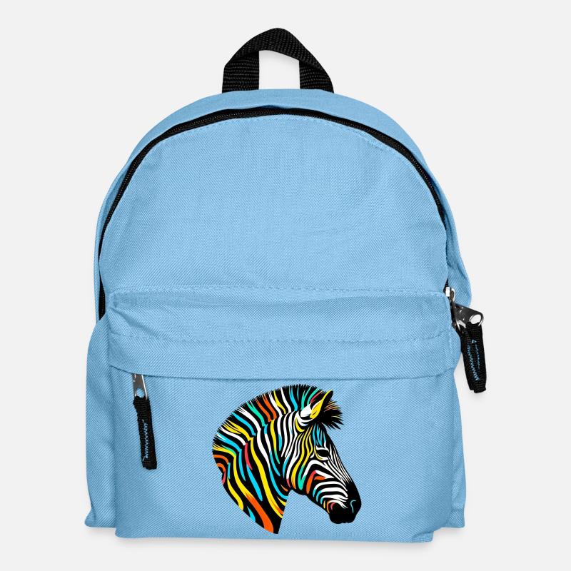 Zebra - Kinder Rucksack - Hellblau