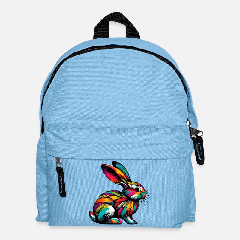 Kaninchen - Kinder Rucksack - Hellblau