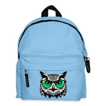 Owl with Glasses - Kids' Backpack - light blue - Front
