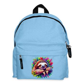 Faultier - Kinder Rucksack - Hellblau - Vorne
