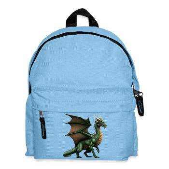 Legendärer grüner Drache - Kinder Rucksack - Hellblau - Vorne