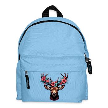 Deer with Flowers - Kids' Backpack - light blue - Front