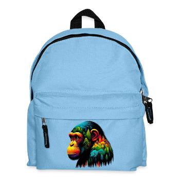 Monkey - Kids' Backpack - light blue - Front