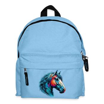 Pferd - Kinder Rucksack - Hellblau - Vorne