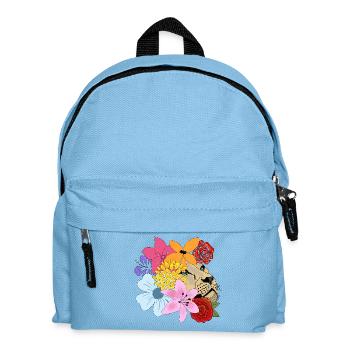 Lioness with flowers - Kids' Backpack - light blue - Front