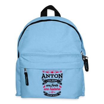 ANTON UN NOM UNE FIERTÉ AUCUN RIVAL - Sac à dos Enfant - bleu clair - Devant