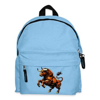 Stier - Kinder Rucksack - Hellblau - Vorne