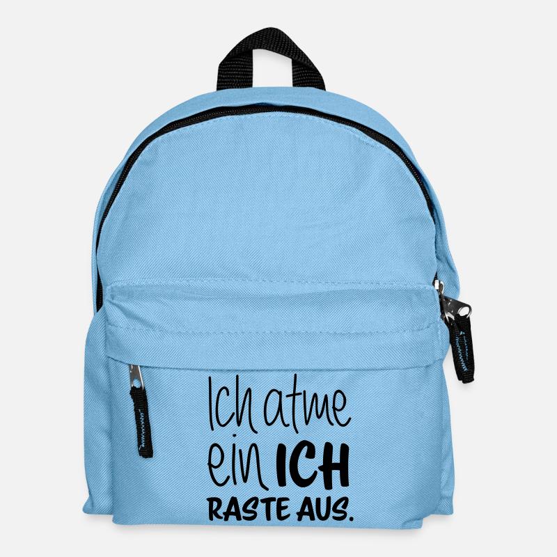 Ich atme ein - ich raste aus - Kinder Rucksack - Hellblau