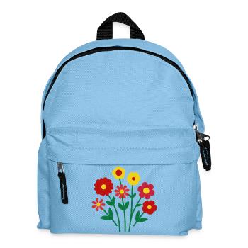 Colorful Flowers - Cheerful Blossom Design - Kids' Backpack - light blue - Front