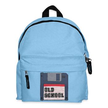 Old school Diskette Retro Vintage 80er 90er Kids - Kinder Rucksack - Hellblau - Vorne