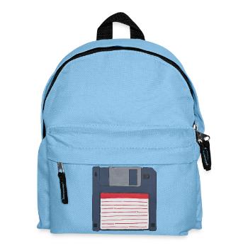 Disquette Rétro Vintage Old school des années 80 des années 90 - Sac à dos Enfant - bleu clair - Devant