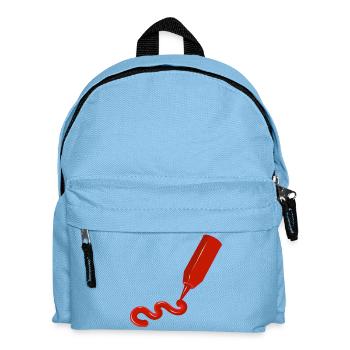 Ketchup bottle with swing - funny food design - Kids' Backpack - light blue - Front
