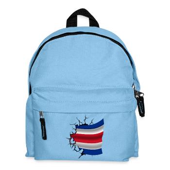 Flagge von Costa Rica - Costa Rica - Flagge gebrochen - Kinder Rucksack - Hellblau - Vorne