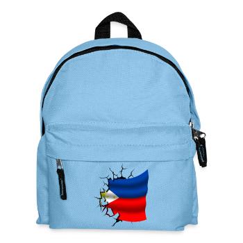 Philippine - Drapeau brisé - Sac à dos Enfant - bleu clair - Devant
