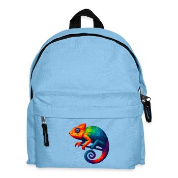 WPAP Style Animals - Chameleon - Kids' Backpack - light blue - Front