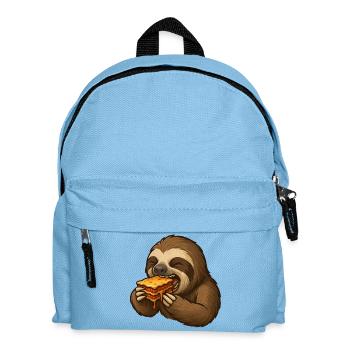 Faultier Lasagne Essen Genuss Faulenzer - Kinder Rucksack - Hellblau - Vorne
