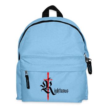 Conception gothique vertueuse avec épée avec texte noir - Sac à dos Enfant - bleu clair - Devant