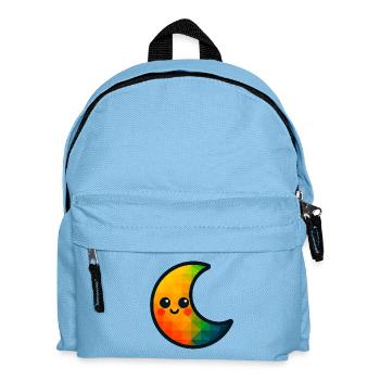 WPAP Polygon Kawaii Stil Baby Spielzeug Mondsichel - Kinder Rucksack - Hellblau - Vorne