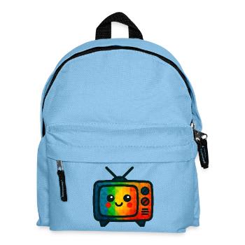 WPAP Polygon Téléviseur jouet de style kawaii - Sac à dos Enfant - bleu clair - Devant